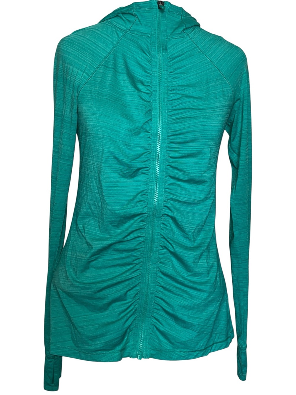 Athleta Green Zip-Front Hoodie Size Small